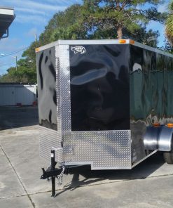 6x10 SA Trailer - Black, Double Barn Doors, Side Door, Extra Height