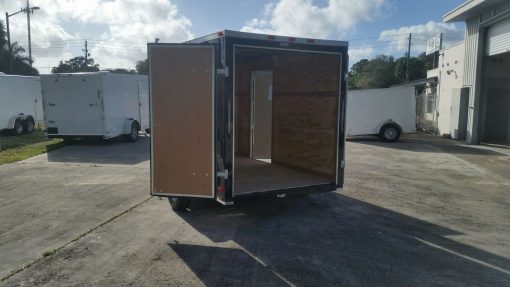 6x10 SA Trailer - Black, Double Barn Doors, Side Door, Extra Height