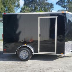 6x10 SA Trailer - Black, Double Barn Doors, Side Door, Extra Height