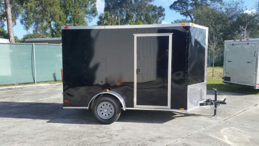 6x10 SA Trailer - Black, Double Barn Doors, Side Door, Extra Height