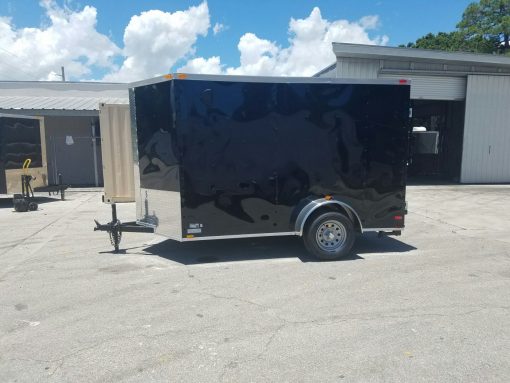 6x10 SA Trailer - Black, Double Barn Doors, Side Door, Extra Height