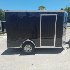 6x10 SA Trailer - Black, Double Barn Doors, Side Door, Extra Height