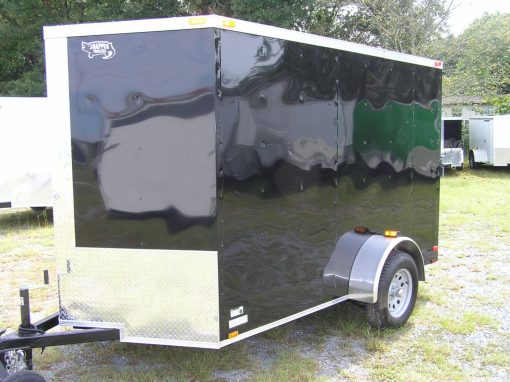 6x10 SA Trailer - Black, Ramp, Side Door, Extra Height