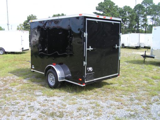 6x10 SA Trailer - Black, Ramp, Side Door, Extra Height