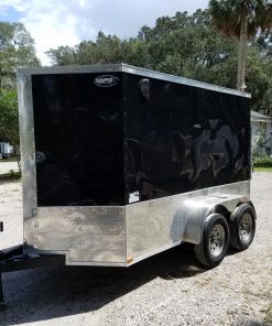 6x10 TA Trailer - Black, Ramp, Side Door, Extra Height