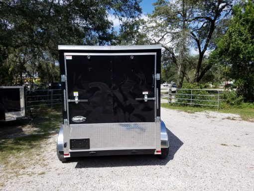 6x10 TA Trailer - Black, Ramp, Side Door, Extra Height