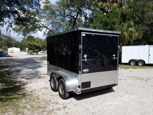 6x10 TA Trailer - Black, Ramp, Side Door, Extra Height