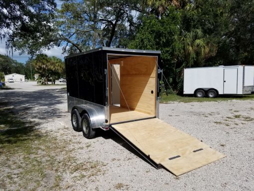 6x10 TA Trailer - Black, Ramp, Side Door, Extra Height