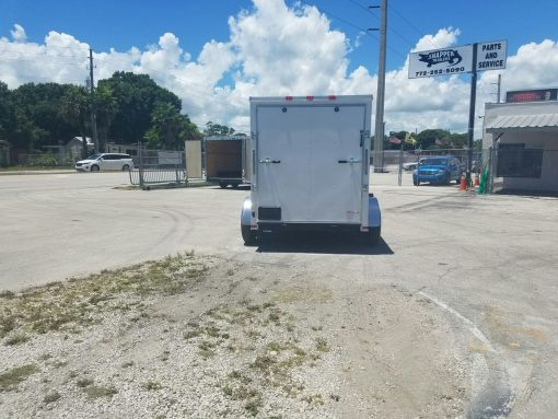 6x10 TA Trailer - White, Ramp, Side Door, Extra Height