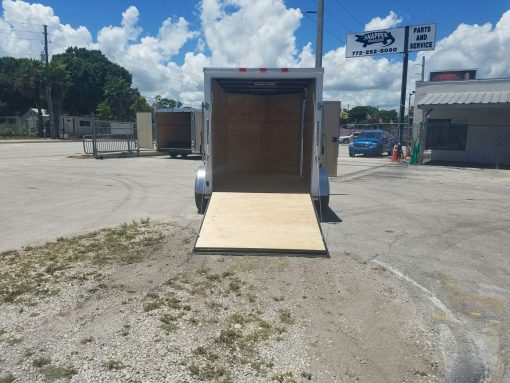 6x10 TA Trailer - White, Ramp, Side Door, Extra Height