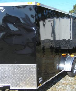 6x12 SA Trailer - Black, Double Doors, Side Door, Extra Height