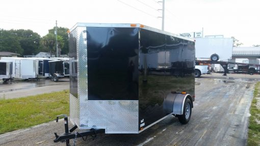 6x12 SA Trailer - Black, Ramp, Side Door, Extra Height