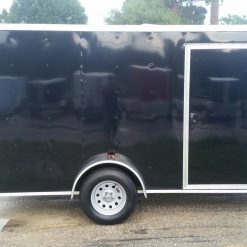 6x12 SA Trailer - Black, Ramp, Side Door, Extra Height