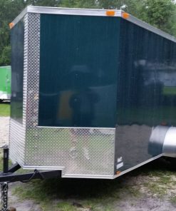 Custom 6x12 SA Trailer - Green, Ramp, Side Door, Extra Height