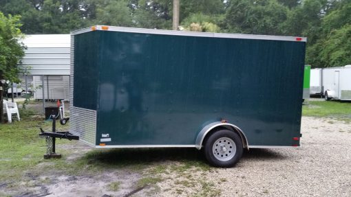 Custom 6x12 SA Trailer - Green, Ramp, Side Door, Extra Height