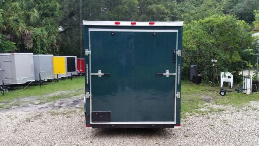 Custom 6x12 SA Trailer - Green, Ramp, Side Door, Extra Height