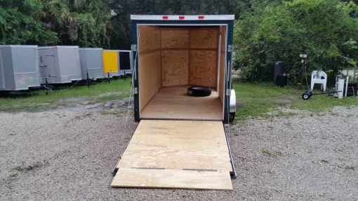 Custom 6x12 SA Trailer - Green, Ramp, Side Door, Extra Height