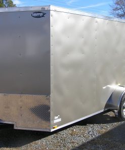 6x12 SA Trailer - Pewter, Ramp, Side Door, Extra Height