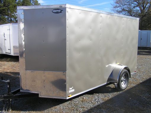 6x12 SA Trailer - Pewter, Ramp, Side Door, Extra Height