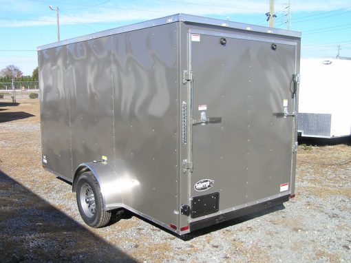 6x12 SA Trailer - Pewter, Ramp, Side Door, Extra Height