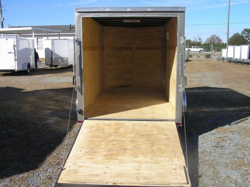 6x12 SA Trailer - Pewter, Ramp, Side Door, Extra Height