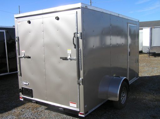 6x12 SA Trailer - Pewter, Ramp, Side Door, Extra Height