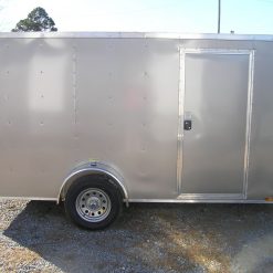 6x12 SA Trailer - Pewter, Ramp, Side Door, Extra Height