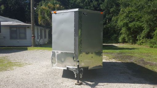 6x12 SA Trailer - Silver Frost, Ramp, Side Door, Extra Height