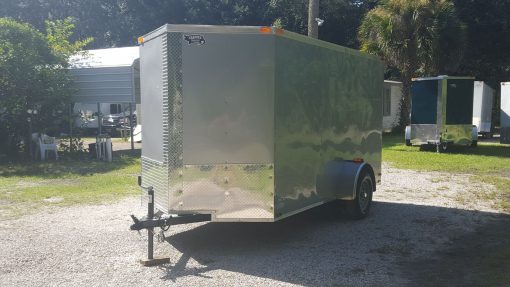 6x12 SA Trailer - Silver Frost, Ramp, Side Door, Extra Height