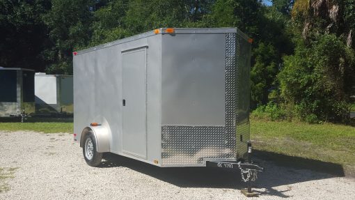 6x12 SA Trailer - Silver Frost, Ramp, Side Door, Extra Height