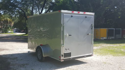 6x12 SA Trailer - Silver Frost, Ramp, Side Door, Extra Height