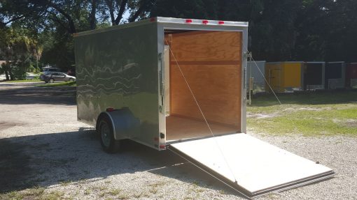 6x12 SA Trailer - Silver Frost, Ramp, Side Door, Extra Height