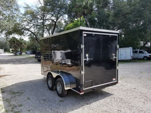 6x12 TA Trailer - Black, Ramp, Side Door, Extra Height