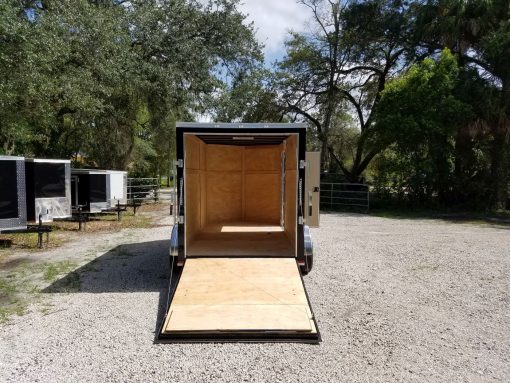 6x12 TA Trailer - Black, Ramp, Side Door, Extra Height