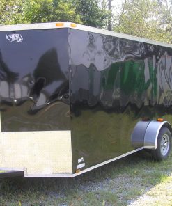 6x14 SA Trailer - Black, Ramp, Side Door, Extra Height