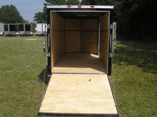 6x14 SA Trailer - Black, Ramp, Side Door, Extra Height