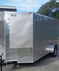 6x14 SA Trailer - Champagne, Ramp, Side Door, Extra Height