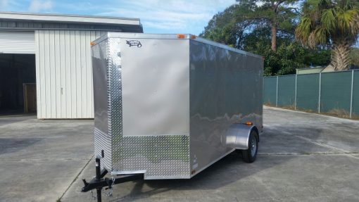 6x14 SA Trailer - Champagne, Ramp, Side Door, Extra Height