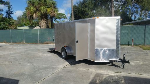 6x14 SA Trailer - Champagne, Ramp, Side Door, Extra Height