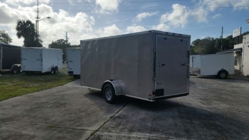 6x14 SA Trailer - Champagne, Ramp, Side Door, Extra Height