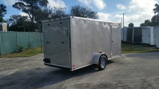 6x14 SA Trailer - Champagne, Ramp, Side Door, Extra Height