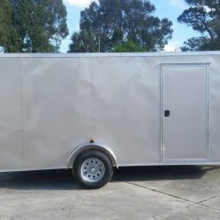 6x14 SA Trailer - Champagne, Ramp, Side Door, Extra Height