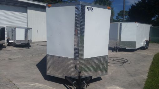 6x14 SA Trailer - White, Ramp, Side Door, Extra Height