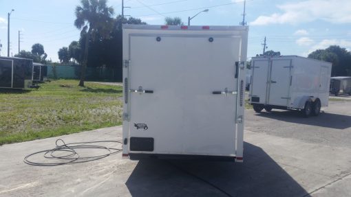 6x14 SA Trailer - White, Ramp, Side Door, Extra Height