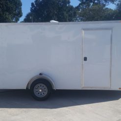 6x14 SA Trailer - White, Ramp, Side Door, Extra Height