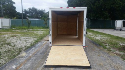 6x14 SA Trailer - White, Ramp, Side Door, Extra Height