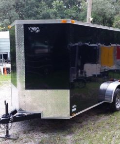 6x14 TA Trailer - Black, Ramp, Side Door, Extra Height