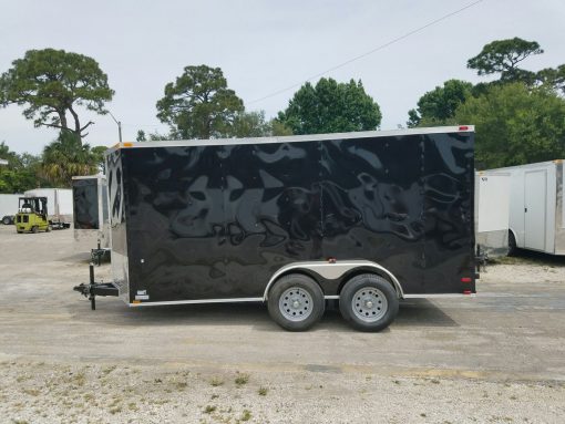 6x14 TA Trailer - Black, Ramp, Side Door, Extra Height