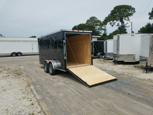 6x14 TA Trailer - Black, Ramp, Side Door, Extra Height