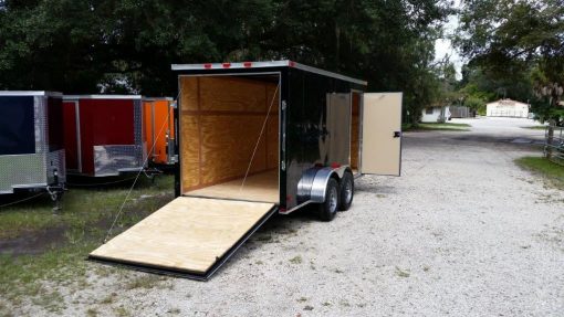 6x14 TA Trailer - Black, Ramp, Side Door, Extra Height